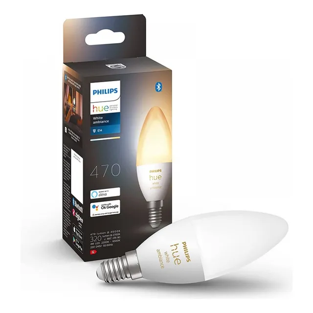Bombilla Philips Hue Wa 5.2w B39 E14 Eu 1p Color de la luz Blanco cálido
