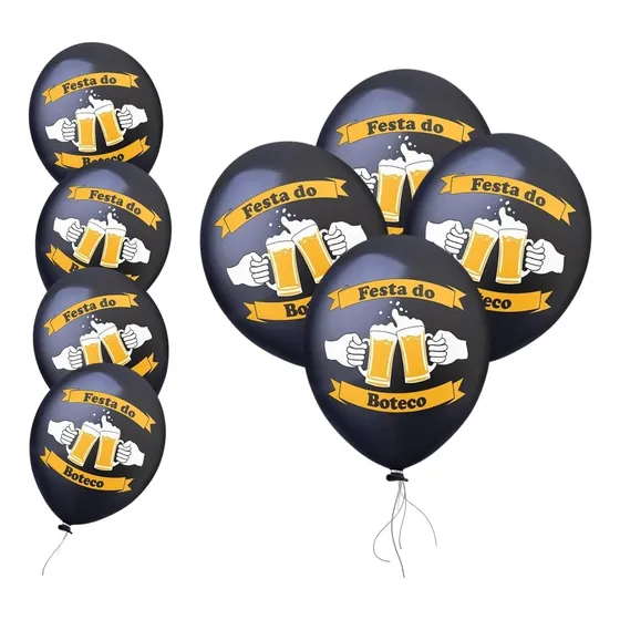 25 Balões Bexigas Tema Festa Boteco Nº 11  Decoração Chopp