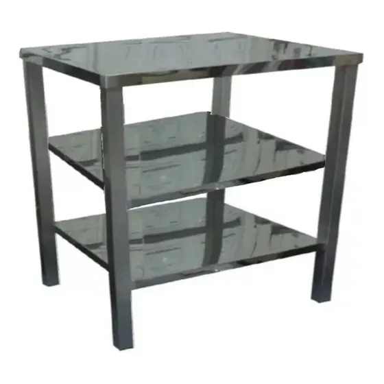 Mesón De Trabajo De 100x50x87 C24 Con Doble Entrepaño 