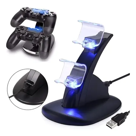 Soporte Control Cargador Joystickps4 Mando Base Doble Carga