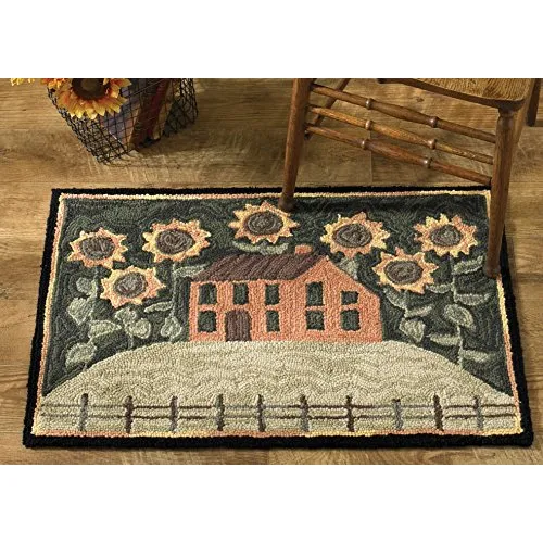 Parque Diseño Casa Girasol Hooked Alfombra