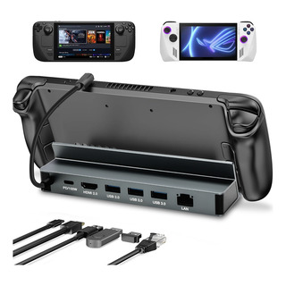 7 Em1 Para Steam Deck 4k 60hz Suporte Base Rj45 Dock Station 7 Em1 Para Steam Deck 4k 60hz Suporte Base Rj45 Dock Station