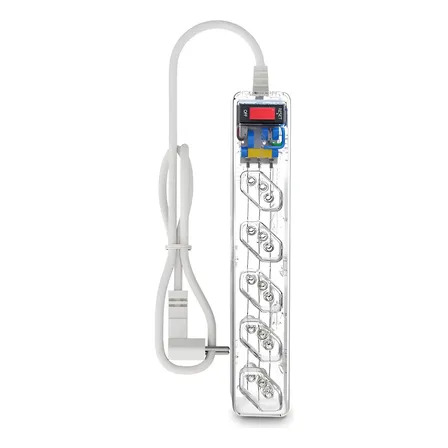 Filtro De Linha + Dps Iclamper 5 Tomadas Lcf Transparente Transparente 127/220v