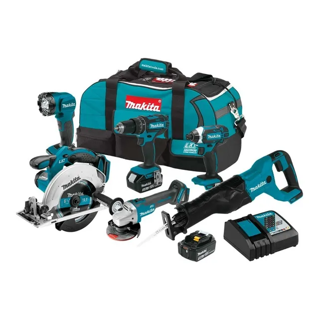 Combo Makita Kit 6 Herramientas Inalámbricas Lxt 18v