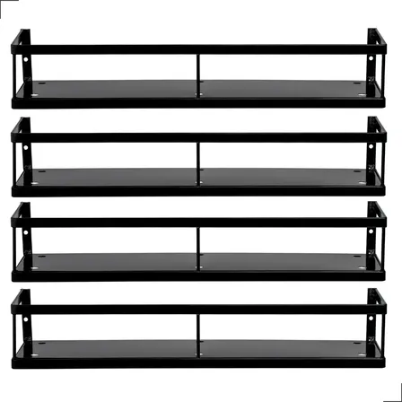 Kit 4 Prateleiras Aço Multiuso Parede 46cm Organização