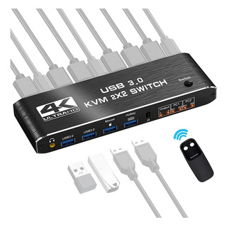 Chaveador Kvm Hdmi 2x2 4k/60hz 1080p/144hz Usb 3.0 Chaveador Kvm Hdmi 2x2 4k/60hz 1080p/144hz Usb 3.0