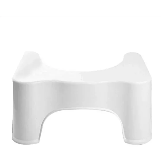 Piso Taburete De Pie Para Inodoro Antideslizante Baño Color Blanco