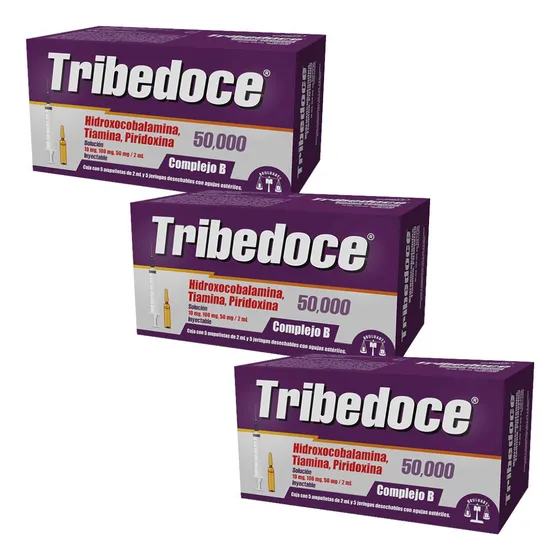 Tribedoce 50,000 Complejo B 5 Amp 3 Piezas