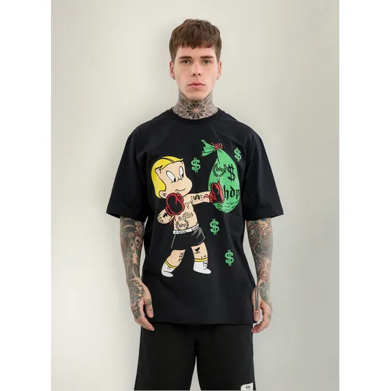 Remera Hueso De Perro Oversize Algodón Dolar Hombre