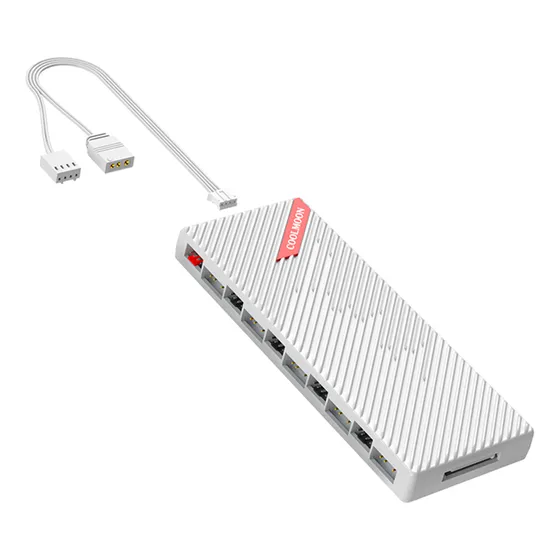 Hub Multi Fans Am10 Pwm 4 Pinos + Argb 3 Pinos 10 Portas