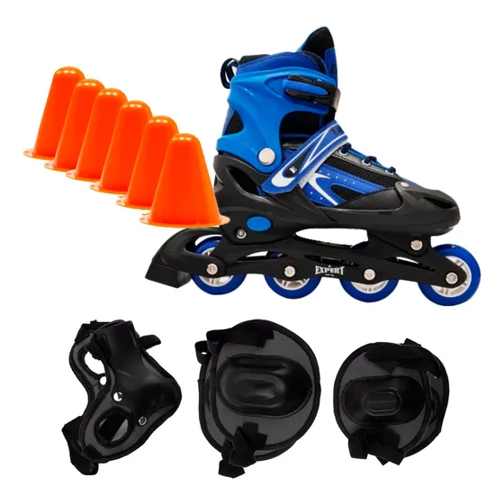 Rollers Extensibles C/bolso Protecciones Yconos Patin El Rey