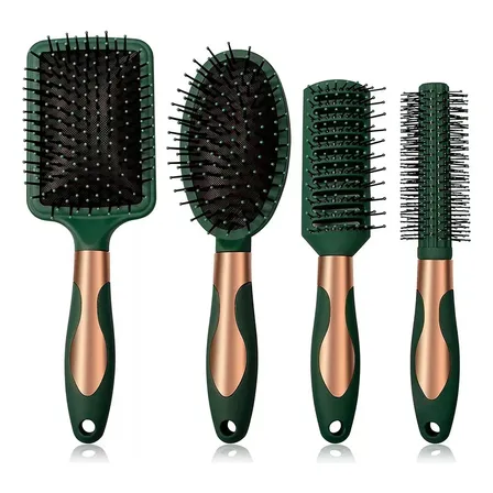 4 Peças Escovas De Cabelo Escova De Cabelo Profissional Verd Verde