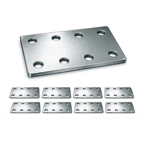 アコ枠 Chapa Reta 8 Furos Bigfer Aço Zincado 40x100mm Fixação Junção 12