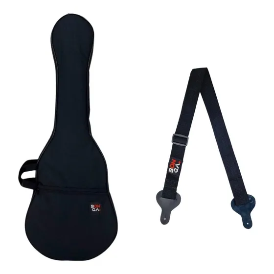 Capa Bag Case Guitarra Acolchoada Luxo + Correia - Bonga
