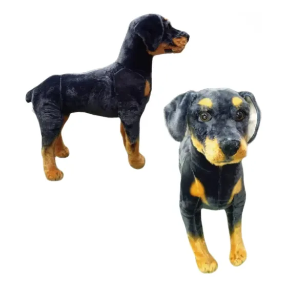 Peluche De Perro Rottweiler/realista 