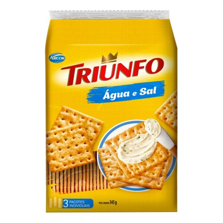 Biscoito Água E Sal Triunfo 345g Biscoito Água E Sal Triunfo 345g