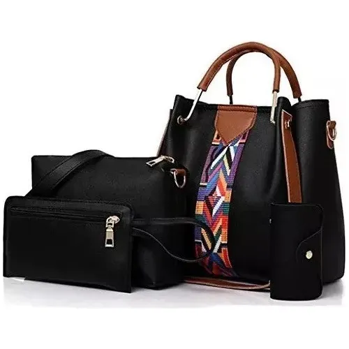 Cartera De Damas En Combo De Semi Cuero Pack