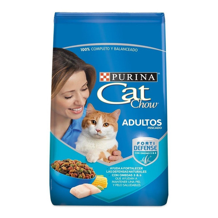 Alimento Cat Chow Defense Plus para gato adulto sabor pescado en bolsa de 20kg