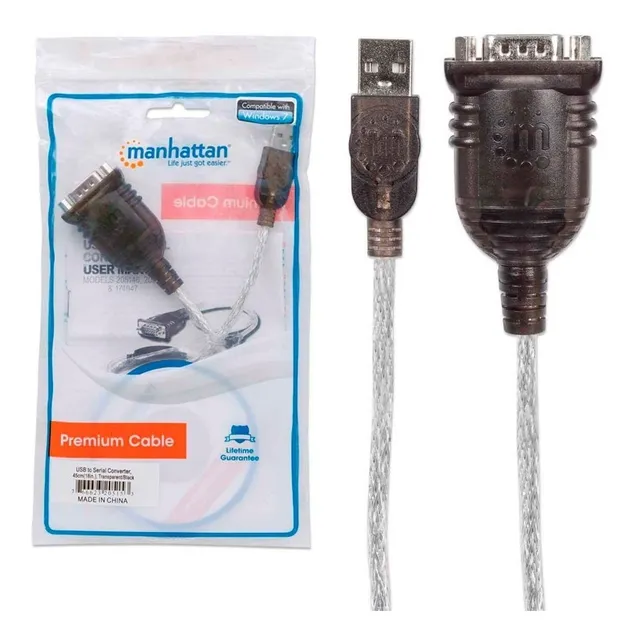 Cable Adaptador Manhattan De Usb A Serial Rs232 Db9 Macho 