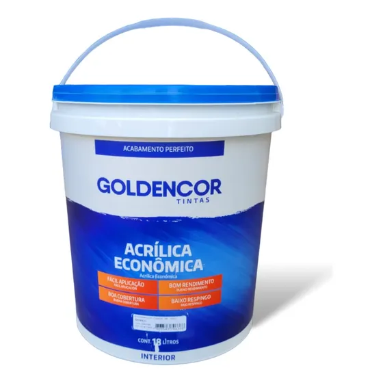 Tinta Acrílica Econômica Branco Fosco 18 Lts Alta Cobertura.