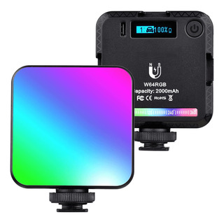 Mini Iluminador Led W64 Magnético Light Rgb 6w Para Câmeras Mini Iluminador Led W64 Magnético Light Rgb 6w Para Câmeras