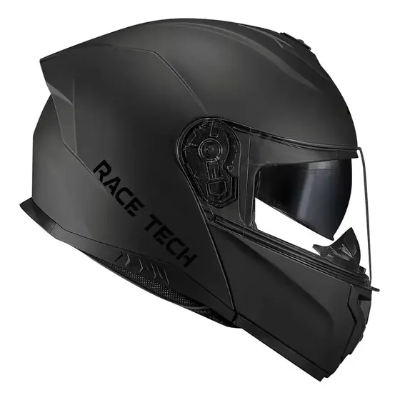 Capacete Race Tech Escamoteável Signal Monocolor Cinza Fosco Tamanho 62