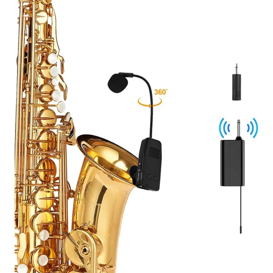 Micrófono Inalámbrico Instrumento O Saxofón Clip Recargable