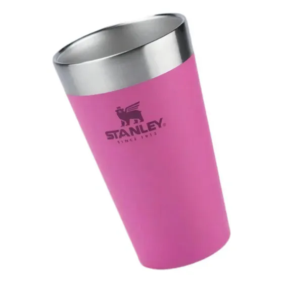 Copo Térmico Para Cerveja Stanley 473ml Personalizado Nome Cor Rosa Laser