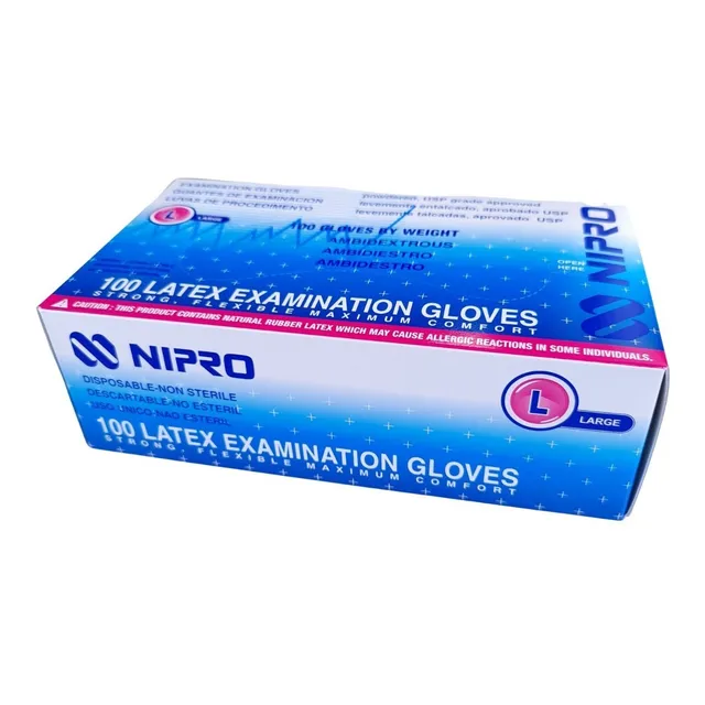 Guante Latex De Nipro Caja X 100 Talla L