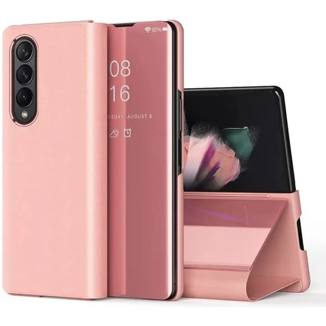 K Para Samsung Galaxy Z Fold 4 5g Case Espelho Couro Cove325