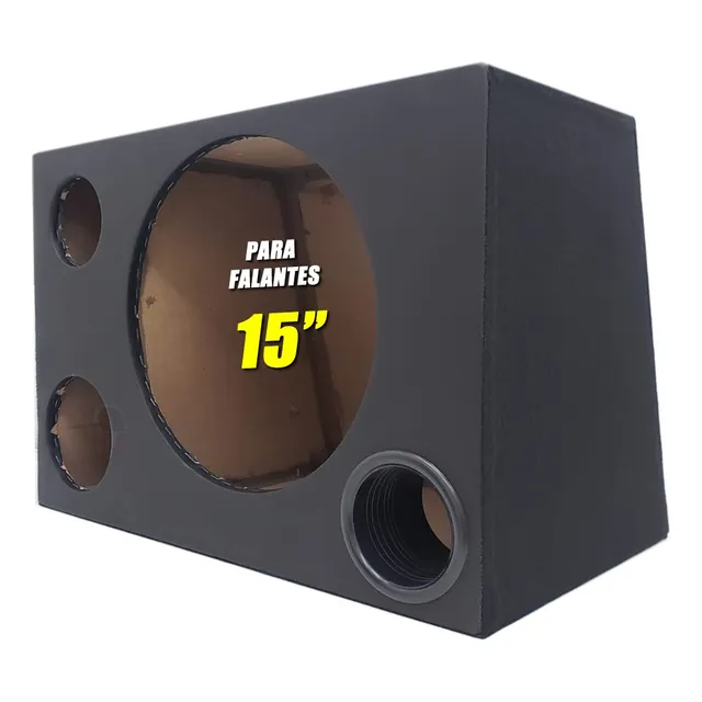 Caixa Trio Vazia Boca 15''mdf Trapezio+driver+tuita 60litros