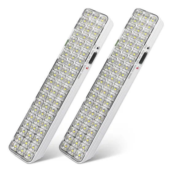 Lámpara de emergencia recargable 60 luces leds Lonk 2 unidades color blanco