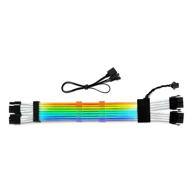 CABLE ALARGUE SHARKOON SHARK XTEND 16 RGB GAMER 30CM 6+2 PIN