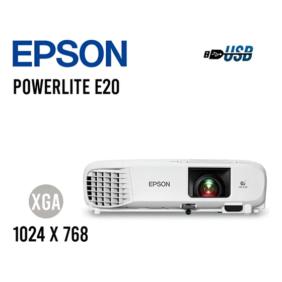 Proyector Video Beam Nuevo Epson Powerlite E20 3400 Lúmenes