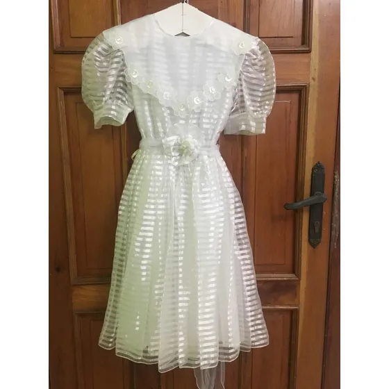 Vestido Bautizo Primera Comunión Niña Talla 10 Como Nuevo