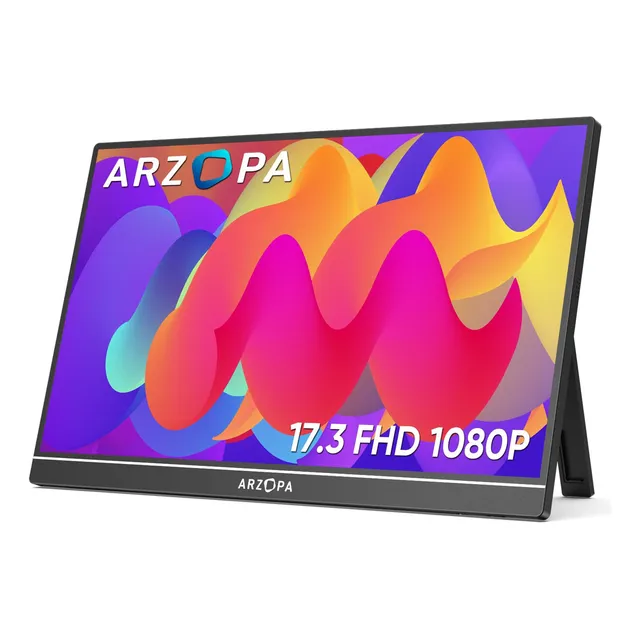 Monitor Portátil Arzopa De 17,3 Polegadas, 1080p Fhd Hdr Ips Ki