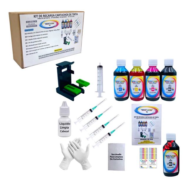 Kit Recarga De Tinta Compatible Con Cartucho Hp 667, 667xl