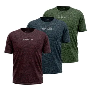 Kit 3 Camisetas Dry Alpha Co Masculina Kit 3 Camisetas Dry Alpha Co Masculina