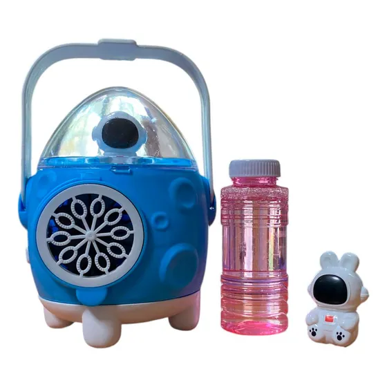 Burbujero Automático Rocket Espacial C/sonido- Vamos A Jugar Color Celeste