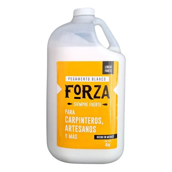 Pegamento Blanco Forza 4 Kg -forte-carpintero, Madera Y Mas