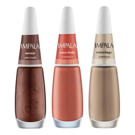 Kit Esmaltes Impala Coisa Linda + Aconchego + Semear