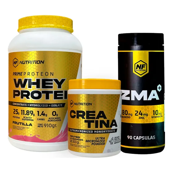 Whey Protein + Creatina Pura 300g + Zma 30sv