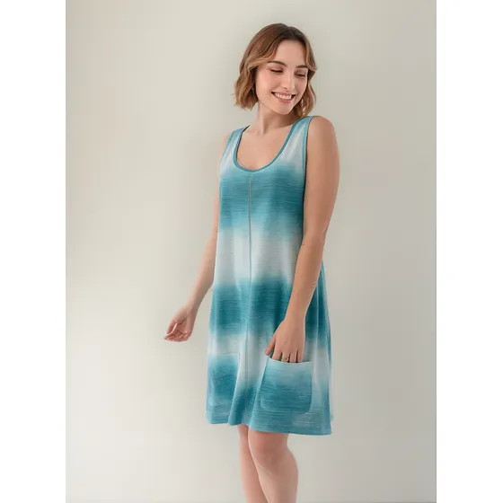 Camisón Sin Mangas Degradé Algodón 100% Ropa Dormir Lumiere