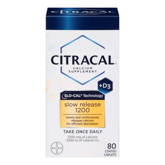 Suplemento De Calcio Citracal Slow Release 1200 Con Vitamina