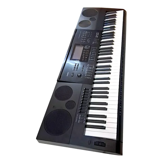 Teclado Musical Casio Wk-7600 Cor Preto Com Fonte Original