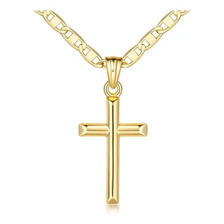 Colares De Cruz Em Ouro 14k Para Mulheres