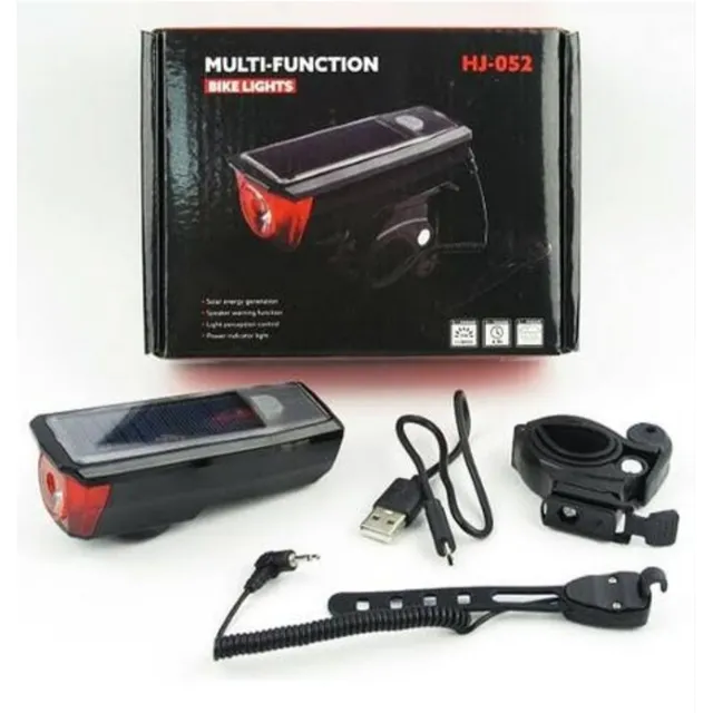 Luz Delantera Rockbros Hj 052 Led Solar 350 Lm
