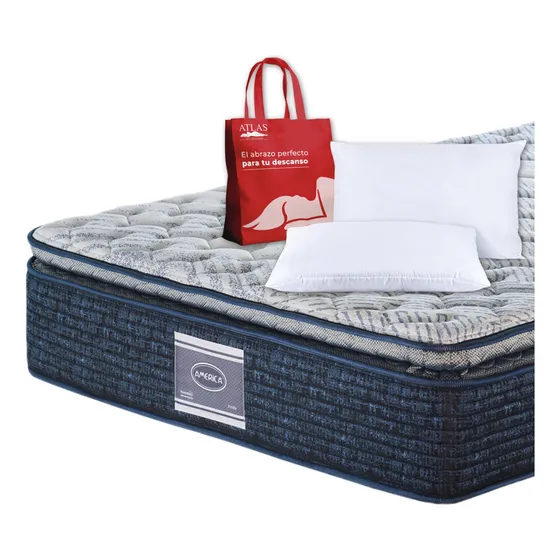 Colchón América Frida Individual Ortopédico + 2 Almohadas