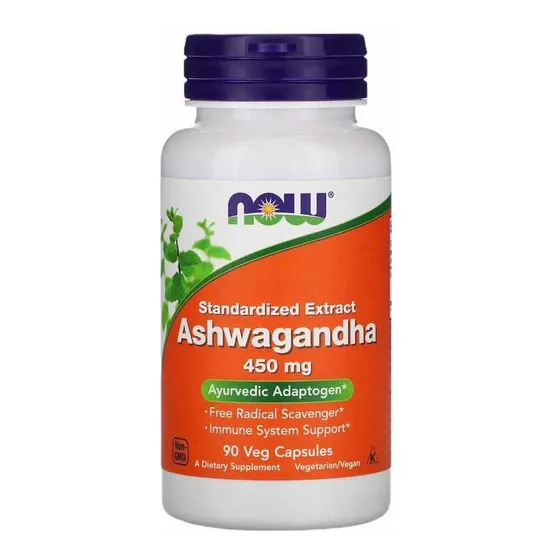 Ashwagandha 450 mg 90 cápsulas Now Foods importado, original de EE. UU., sin sabor