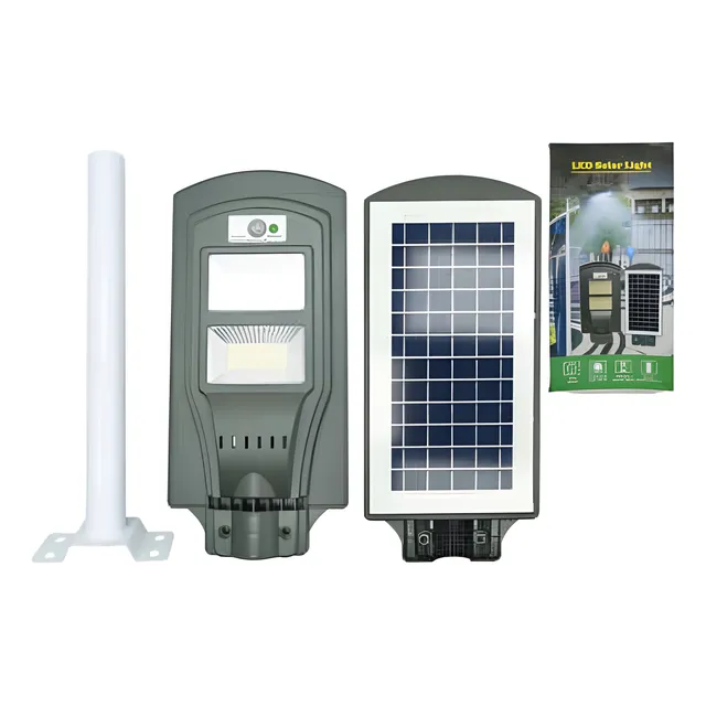 Lampara Reflector De Poste Con Panel Solar 60w Radar